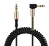 Coiled Stereo o Cable 3.5mm Male to Male Universal Aux Cord Auxiliary Cables for Car bluetooth speakers headphones Headset PC Speaker MP3 20219808137