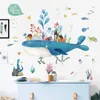 Cartoon Fairy Whale Island Wall Sticker Kids Baby Rooms Home Decoration PVC Mural Decals Nursery Stickers Wallpaper Wall Decor T200601
