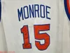 100% Stitched Pearl Monroe Jersey XS-6XL Mens Throwbacks Basketballtröjor Billiga Män Kvinnor Ungdom