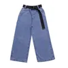 Meisjes jeans voor kinderen denim broek tiener jeans voor meisjes wijd been broek 10 12 jaar elastische hoge taille kinderen broek pantalon lj201203