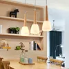 Moderne minimalistische LED -lamp Japans stijl Log 3 koppen Restaurantlamp