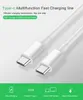 USB-C till USB Type-C-kablar med E-Mark-chip för MacBook Xiaomi Redmi Note 8 Pro Quick Charge 4.0 PD 60W Fast Charging S11 Charger Cable Cable