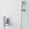 온도 조절 욕실 샤워 세트 벽 마운트 비데 화장실 수도꼭지 샤워 휴대용 분무기 세트 뜨거운 물 및 차가운 물 위생 샤워 LJ201211