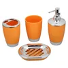 6 en 1 Accessoires de salle de bain Porte-brosse à dents Porte-soupe Poubelles Brosse de toilette Boîte de rangement de shampoing Bouteilles de désinfectant pour les mains Y200407