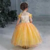 Gold Belle Dress for Girls Halloween Children039s Costume Christmas Girls Princess Cosplay Girls Dress Up Fancy Princess Dress 3135681