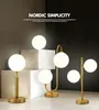 Nordic Simple Glass Ball Tafellamp Drie soorten goud Naast Licht voor Woonkamer Slaapkamer Home Deco Lighting