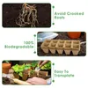 12Pcs Seedling Trays Kit Seed Starter Tray Biodegradable Peat Pots Plant Growing Bag Plant Labels Nursery Pot For Garden Outdoor 220211