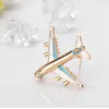 Airplane Brooches Enamel Plane Corsage Scarf Buckle Dress Business Suit Brooch for Women Men Fine Fashion Jewelry Will and Sandy