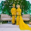 Szaty De Mariée 2021 Mermaid Sukienka Ślubna Długie Rękawy Koronkowe Aplikacje Malajskie Muzułmańskie Suknie Ślubne Weding Party Vestido de Noiva