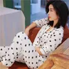 MECHCITIZ Seidenpyjamas für Damen Herbst Frühling Pyjama Set in voller Länge Oberteil und Hose Heimanzug weiß schwarz Nachtwäsche Kleidung 210203