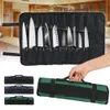 Bags 4 Color Choice Chef Knife Bag Roll Bag Carry Case Bag Kitchen Cooking Portable Durable Storage 22 Pockets Black Blue Green 201021