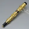 Top Luxury Jinhao Brand 18k iraurita NIB Stylo plume avec Unique Double Dragon Embossment Fournitures de bureau d'affaires Écriture de stylos à encre lisse