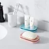 Unikalne potrawy mydlane Kolorowe Uchwyt mydła Plastikowe Double Drain Soap Holder Holder Pojemnik na prysznic wanny łazienka