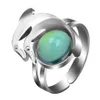 Dolphins mood ring change color open djustable grown-up student ring