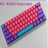 Tampas de teclas retroiluminadas foscas, para teclado mecânico ansi 60 layout gh60 xd60 rk61 alt61 anne, moldagem dupla keycap111951437