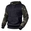 Militar dos homens de outono Camuflagem Cama de lã Army Tactical Tactical Macho Inverno Camo Hip Hop Pulôver Moletom