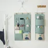 Storage Bags Japanese Cotton Linen Bag Wall Bedroom Hanging Organizer