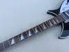 Rick Black 360 3 Pick-Up Electric Guitar 6 Strings Instrument Rosewood Fingerboard Clear