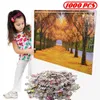 75 * 50cm 스토리지 가방 1000pcs 지그 소 퍼즐 나무 종이 퍼즐 어린이 침실 장식 스티커 교육 완구 201218