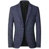 Trajes para hombres Blazers Hombres Marca Jacket Fashion Slim Casual Coats Guapo Masculino Chaquetas de negocios Rayas Tops