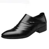 Hommes élégants chaussures habillées de luxe en cuir PU chaussures hommes marron décontracté homme affaires bureau costume chaussures mode fête bout pointu chaussures plates