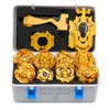 2019 Gold Takara Tomy Launcher Beyblade Burst Arean Bayblades Babáveis ​​Conjunto Box Bey Blade Brinquedos para Criança Metal Fusion Novo Presente LJ201216