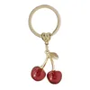 Keychains Fashion Exquisite Cute Fruit Strawberry Cherry Alloy Keychain Pendant Student Bag Key Manufacturer Spot U8F2