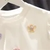 아기 소녀 블라우스 티셔츠 어린이 탑스 여름 아이들의 옷 소녀 꽃 셔츠 유아용 유아용 의류에 대 한 짧은 소매 20220228 h1