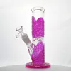 Heady Glass Bongs Glow In the Dark Oil Dab Rigs 18mm Joint Big Bong Straight Perc Water Pipes 9 Inches Diffused Downstem Hookahs Handcraft