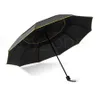 مزدوجة قوية مقاومة الرياح مظلة المطر النساء كبير قابلة للطي غير مظلات غير ماتيك الرجال الأسرة السفر الأعمال باراجواس RRA3912