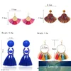 Vinter Nya Tassel Örhängen Bohemian Western Fashion Metal Etnic Överdrivna Långa Drop Earrings Kvinnors Smycken Gratis frakt