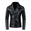 جودة عالية الجودة سترة دراجة نارية جلدية الرجال الرجال jaqueta motoqueiro chaqueta cuero punk rock dj Stage Faux Leather Men Coat 201114
