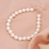 20 st elegante witte imitatie parel choker ketting grote ronde parel bruiloft ketting voor vrouwen charme mode-sieraden