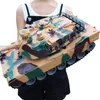 Rctown 50cm Super RC Tank Modell leksak Lansering Metall RC Vehicle Toy för Barn Barn Present Hög Simulering Elektrisk RC Tank X07 201208