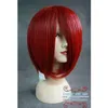 Cos wig escuro vermelho cosplay festa peruca cabelo curto