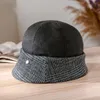 Winter Hats For Womens Wool Wide Brim Fedora Hat Black Vintage Felt Hats Patchwork Ladies Cloche Bowler Elegant Cap