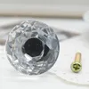 Bouton d'armoire Poignée de traction 30mm Forme de diamant Tiroir en verre de cristal Porte de cuisine Armoire Matériel Poignées de traction HHE3987