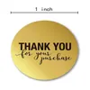 Round Gold "THANK YOU for your purchase" Stickers seal labels 500 Labels stickers scrapbooking for Package stationery sticker GD1027