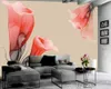 Rote Blumen-3D-Tapete, Wohnzimmer, Schlafzimmer, Hintergrund, Wand, dekorative 3D-Wandtapete