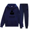 Men and Women Set Hiphop Hoodies+pants Fleece Long Sleeve Marant Print Suit Harajuku Fashion Personality Hooded Streetwear