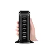 6 Portlar USB Hub Şarj 6A Hızlı Şarj İstasyonu Masaüstü Seyahat Güç Soket AB / ABD Fiş Cep Telefonu Tablet Şarj İstasyonu