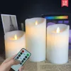 Flameless Remote Control LED Wax Candle, Wireless Timer LED Candle, Heminredning, Halloween / Julljus, Holiday Lighting Y200109