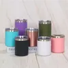 Portable 10oz tumblers rånar rostfritt stål Dubbelvägg Vakuum Isolerad Kall Varm Kaffe Koppar Solid Färg Travel Muggar Sea Shipping EFE3747