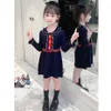 Chidlren Autumn Dress Girls Princess Dresses Kids Knitted Sweater Dresses Kids Fashionable Long Sleeve Solid Color Dress Skirts