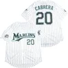 Retro Baseball 8 Andre Dawson Jersey Vintage 35 Dontrelle Willis 20 Edward Cabrera 94 Bad Bunny Team Color Green White Pinstripe Cool Base Cooperstown All Stitched