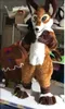 2022 Langes Fell Wolf Hund Maskottchen Kostüm Halloween Weihnachten Cartoon Charakter Outfits Anzug Werbung Broschüren Kleidung Karneval Unisex Erwachsene Outfit