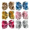 2022 new 4 inch Zebra Stripes Ribbon Bow Hairpins Girls Fashion Candy Color Hair Clips Handmade Kids Bowknot Hairs Accessories