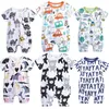 Cartoon Boys Baby Onesies Summer Cotton Toddler Girls Romper 0-24 Months Kids Clothes Knitted Short sleeve Jumpsuit Outfits 201028