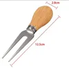 Outils à fromage ensemble de couteaux manche en chêne couteau fourchette pelle Kit râpes cuisson Pizza trancheuse Cutter