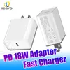 18W Fast Charger Type C USB PD Quick Charge Adapter US Plug USB-C Wall Charger for iPhone 13 Pro Max Samsung Smartphone izeso